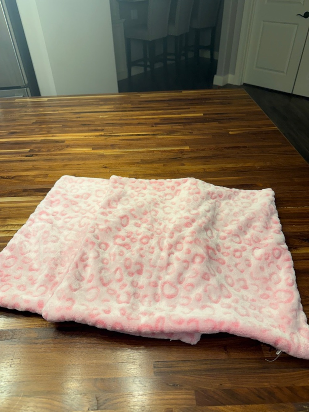 Pink Leopard Print Plush Pillow Covers 18 x 18”